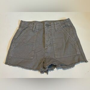 American Eagle AE Mid Rise Shortie Short Size 00 EUC Faded Olive Green Shorts